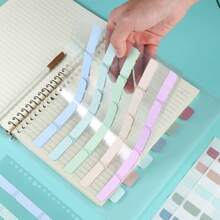 Morandi-Farbe Macaron halbtransparente Index-Aufkleber, beschreibbare Seitenreiter für Planer, Tagebuch, Dokumente und Aktenklassifizierung, Bürobedarf - A - Übersicht 2