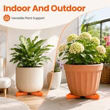 40pcs Triangle Plant Pot Feet Risers Pot Lifters For Indoor Outdoor Use - Brown - View 6