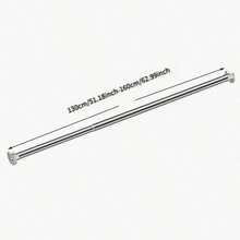 5 Sizes, Stainless Steel Adjustable Closet Rod, Suitable For Wardrobe, Room Divider Curtain Rod, Easy To Install, Suitable For Bathroom, RV, Living Room, Bedroom, Curtain Rod, Closet Hanging Rod, Clothes Drying Rod, Bathroom Accessories - Silver - View 10