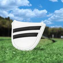 Funda de Cabeza de Palo de Golf Minimalista de Doble Polo, Funda de Cabeza de Putter de Golf, Funda de Putter de Diseñador, Material de PU Bordado Premium, Adecuada para Palos de Golf, Excelente Opción de Regalo - Multicolor - Ver 3