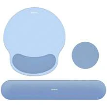 Juego de 3 en 1 de alfombrilla de ratón ergonómica con soporte de muñeca de espuma de memoria de gel, alfombrilla de ratón para juegos con soporte de brazo, accesorios de escritorio lindos para computadora y oficina - Multicolor - Ver 55