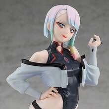 Cyberpunk Anime Girl Figurine, Mechanical Style Collectible Head Model With Neon Tech Design, Cute Sweet Exquisite Statue Suitable For Desktop Display And Car Dashboard Decoration, Futuristic Unique Gift For Tech Aesthetic Collectors, Suitable For Ages 15 And Above - Multicolor - View 4