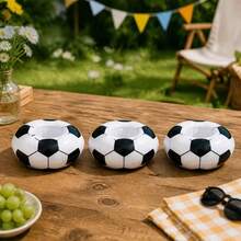 3pcs Inflatable Soccer Cup Holder, Perfect For Beach Party, PVC Material, Lightweight And Easy To Inflate, Fun Inflatable Beverage Tray, Suitable For Tropical Hawaiian Party And Events - Multicolor - View 7