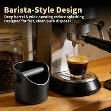 Sancagy Espresso Knock Box, Premium Coffee Knock Box With Removable Knock Bar, Non-Slip Base, 46 Inch Black - White - View 6