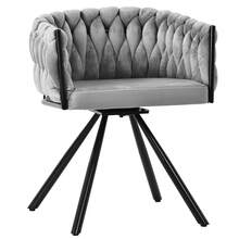 Dining Chair Set Of 2, Velvet Grey Luxury - Grey - View 6