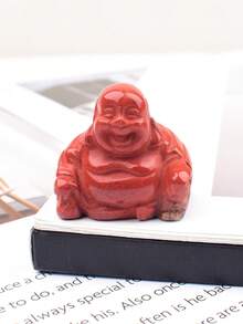 天然水晶迷你笑佛雕像，手工雕刻原石手持飾品，桌面裝飾，家居裝飾禮物 - 小佛 - 查看 6