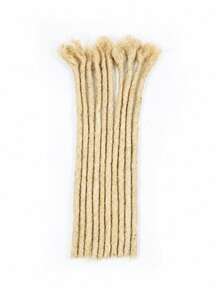 Extensões de Dreadlocks de Cabelo Humano com 10 Fios de 0,6 cm de Largura, 2-3 Pacotes para Efeito de Dreadlocks em Toda a Cabeça, Feitas à Mão, Adequadas para Homens, Mulheres, Crianças e Idosos, Feitas de Cabelo Humano Não Processado, Preto Natural até Loiro Descolorido 613, Preto Natural Misturado com Dreadlocks Azul Cinza e Vermelho - Multicolorido - Visão 21