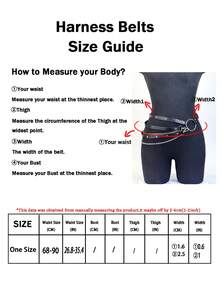 Gothic Style PU Leather Corset Belt, Cool Multi-Layer Waist Chain With Metal O-Ring And Rivet Decoration, Y2K Layered Waist Belt, Women's Party Outfit Accessory - Multicolor - View 5