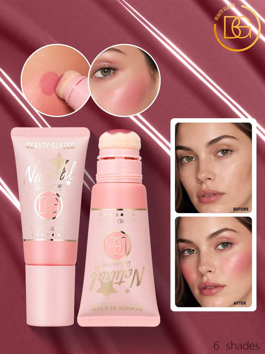 beauty glazed 腮紅化妝品 液體腮紅 柔滑奶油霧面質感液體腮紅棒 自然妝感臉部腮紅 長效輕盈保濕腮紅化妝品 - #05 - 查看 1