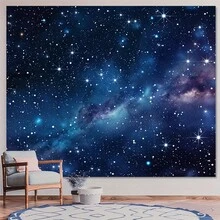 1-Piece Package, With A Background Cloth And A Decorative Background Photo Prop For The Theme Of The Starry Night Sky And Space Galaxy. The Background Banner Is Suitable For Indoor And Outdoor Decoration And Studio Props. - Multicolor - View 4