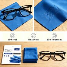Premium Microfiber Eyeglass Cleaning Cloth Individually Packaged Lint Free Soft Anti-Scratch Reusable Lens Wipes For Women Men Eyeglasses Fashion Glasses - Multicolor - View 5