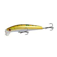 8pcs Floating Minnow Lures With Built-In Rattles, Short Lip, 9.5cm/8.5g Bionic White Striped Bait For Bass And Amur Carp, Outdoor Fishing Supplies - Multicolor - View 10