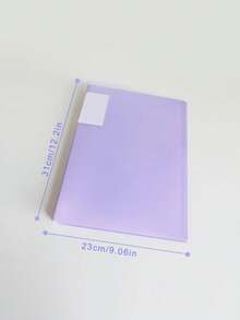 Essentiel de rentrée scolaire Dossier de poche transparent A4, sac de rangement pour copies d'examen d'étudiant, classeur de matériel d'apprentissage, organisateur de partitions et de chansons, dossier de collection de certificats, fichier de documents de bureau, classeur à feuilles mobiles - Pièce unique - Voir 2