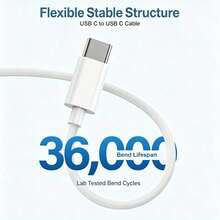 USB-C Charger, 25W Dual USB-C Port Fast Charging, With 60W USB/USB-C To Type-C Fast Charging Cable, 3.3FT/100cm Length, Compatible With IPhone 16/15 Series, Charging Cable, CE And RoHS Certified, With USB-C And USB-A Ports, Compatible With IPhone 16, 16e, 16 Pro, 15, Compatible With Samsung S25, S24, S23, Christmas Gift/Home Gift - View 5