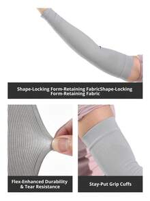 CAMEL CROWN Outdoor Sun Protection Arm Sleeves, UV Protection For Driving And Cycling, Ice Silk Sun Protection Arm Sleeves - Grey - View 8
