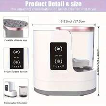 Three In One Automatic Makeup Brush Cleaning Dryer, Electric Makeup Brush Cleaning Machine With Bracket, Integrating Cleaning And Air Drying, Suitable For Various Sizes Of Makeup Brushes, Is A Favorite Gift For Ladies - Multicolor - View 4