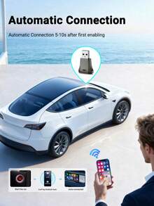 XUDA 全新 SuperBox Mini 車載主機，無線 CarPlay 與 Android，有線轉無線 2 合 1 功能，支援 2.4-5.0 GHz WiFi 5，時尚便攜式車用 CarPlay 接收器，適用於 99% 配備有線 CarPlay 與 Android 功能的汽車 - C - 查看 5
