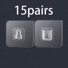 Transparent Unmarked Holeless Installation Snap Clips For Hanging Power Outlets And Picture Frame Decor, Suitable For Bathroom, Kitchen, Office - A - View 11