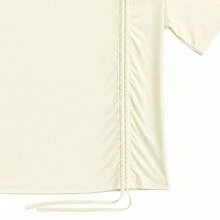 Li-Ning Women's Adjustable Drawstring Side Ruched Elastic Quick-Dry Breathable Short Fitness T-Shirt ATSV900 - Mother Of Pearl White - View 11