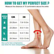 Women's And Men's Copper Compression Ankle Support Sleeve With Heel And Arch Support Foot Stabilizer - Black - View 2