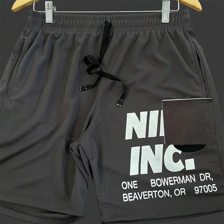 Men's Dry Fit Gym Shorts - Regular Fit - Grey - View 1