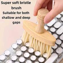 1/2pcs Dusting Tool, Window Sill Groove Gap Brush, Window Track Dust Removal, Household Cleaning Soft Bristle Brush - Yellow - View 2