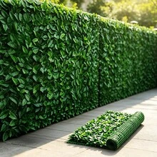 3pcs 100cm X 50cm Artificial Plant Wall Fence, Outdoor Sun Protection Privacy Screen, Garden Balcony Decorative Greenery, Outdoor UV Resistant Anti-Aging - Garden Yard Partition Landscaping Tool - Green - View 6