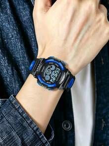 Reloj digital juvenil resistente a los golpes con alarma, calendario y cronógrafo multifunción - Multicolor - Ver 7