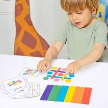 Children's Puzzle And Thinking Puzzle Board Game For Early Childhood Education Of Boys And Girls, Color Recognition Matching, Building Block Puzzle Toy Matching, Question Card Matching, Cognitive Matching Toy Suitable For Children's Various Gifts - Multicolor - View 3