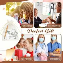 Geschenk für Sie/Ihn, 24 Stücke/6 Sets, Baum des Lebens Team Geschenkbox Set, enthält 6 Baum des Lebens Schlüsselanhänger, 6 Stifte, 6 Dankeskarten und 6 weiße Organza-Beutel. Geeignet für Büro-Mitarbeitergeschenke, Abschlusssaison, Krankenschwestern, Lehrer und Teamgeschenke unter Kollegen. - Verschiedenfarbig - Übersicht 5