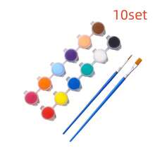 12-Color Acrylic Paint Set With 2 Brushes, Versatile Art Supplies For Students & Hobbyists, Includes Oil Painting Brush Set For Canvas & Mixed Media - Multicolor - View 8