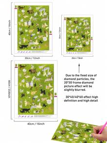 5D DIY Diamond Painting Kit, Cute Cartoon Dog Breeds On Green Grass Animal Wall Decor, Relaxing Handmade DIY Wall Art For Adults, Enjoy The Fun Of Crafting - No Frame - View 4