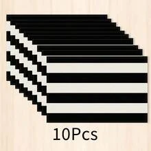 1pc Black And White Striped Linen Placemat, Breakfast Mat, Coffee Mat, Cup Mat, Bowl Mat, Home Kitchen Decor Accessory, Easy To Clean Placemat, Suitable For Home, Restaurant, Restaurant Decor, Holiday Gift, Gift For Friends, Multi-Piece Set - Multicolor - View 12