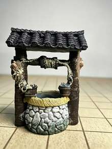 Handgefertigter Vintage-Wunschbrunnen Feengarten Miniatur-Ornament, geeignet für friedliche Küsten- oder Gartenszenen, Tischdekoration für Dörfer, kann für Weihnachts-, Halloween- und Herbst-Heimdekoration verwendet werden - Wunschbrunnen - Übersicht 6