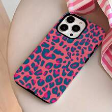 Phone Case - Stylish Two-In-One Film Case With Red Leopard Prints, Designed For Maximum Protection With A Tough Dual-Layer Structure. It'S Durable And Drop-Resistant, Suitable For Various For Iphone Including 17, 16E, 16, 15, 14, 13, 12, 11 - White - View 4