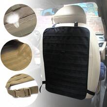 1pc Oxford Cloth MOLLE Tactical Car Seat Back Organizer, Black Wear Resistant Adjustable Vehicle Rear Seat Storage Panel For Self-Driving Off-Road - Multicolor - View 4