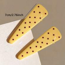 2pcs Fashionable Elegant Minimalist Polka Dot Hair Clips, Versatile Casual Bangs Clips, Daily Wear Accessories, Birthday Gift For Friends,Travel,Party - Multicolor - View 19