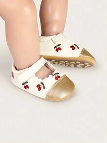 Frühling und Sommer Prinzessinnenstil weiße Schleife Baby Erstschritte Schuhe für Mädchen Kleinkind Lauflernschuhe Babyschuhe Herbst - Gold - Übersicht 3
