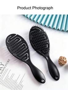 1pc Women's Dual-Use Wet & Dry Hair Brush, Air Cushion Design, Suitable For Scalp And Hair Texture, Dual-Effect For Wet & Dry Hair, Smooth Long Hair, Beauty Comb - Multicolor - View 4