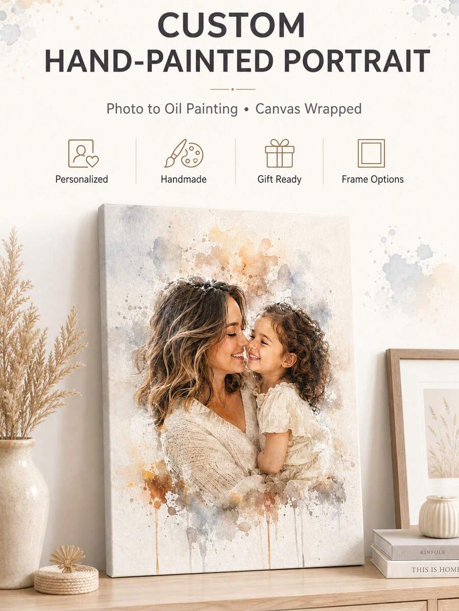 Custom Frameless Photo Printing On Canvas, Borderless Decorative Wall Art, Enlarged Size Wall Hanging - Multicolor - View 1