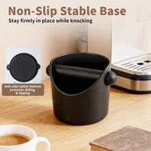 Sancagy Espresso Knock Box, Premium Coffee Knock Box With Removable Knock Bar, Non-Slip Base, 46 Inch Black - White - View 4