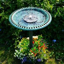 Antique Polyresin Bird Bath & Outdoor Fountain, 28 Inch Solar Powered Water Fountain, 4 Spray Patterns, Lightweight Weather Resistant Garden Stuff & Gardening Supplies, Outdoor Garden Water Feature For Patio Yard Decor - 青銅色 - 查看 1