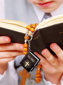 Gantungan Kunci Alkitab Mini, Gantungan Kunci Buku Miniatur Kristen, Liontin Gantungan Kunci Mobil, Suvenir Hadiah Keagamaan, Hiasan Tas, Hadiah untuk Teman dan Anggota Gereja - MultiWarna - View 4
