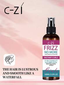 Spray para el cuidado del cabello C-ZI. Fórmula de rápida penetración que se hunde profundamente en el núcleo del cabello y retiene la humedad interior. Suaviza los mechones rígidos y secos y previene los enredos y la sequedad. Domina el frizz y deja el cabello suave y sedoso. Ideal para cabello rizado. 100ml/3.52fl.Oz - 100 ml - Ver 3