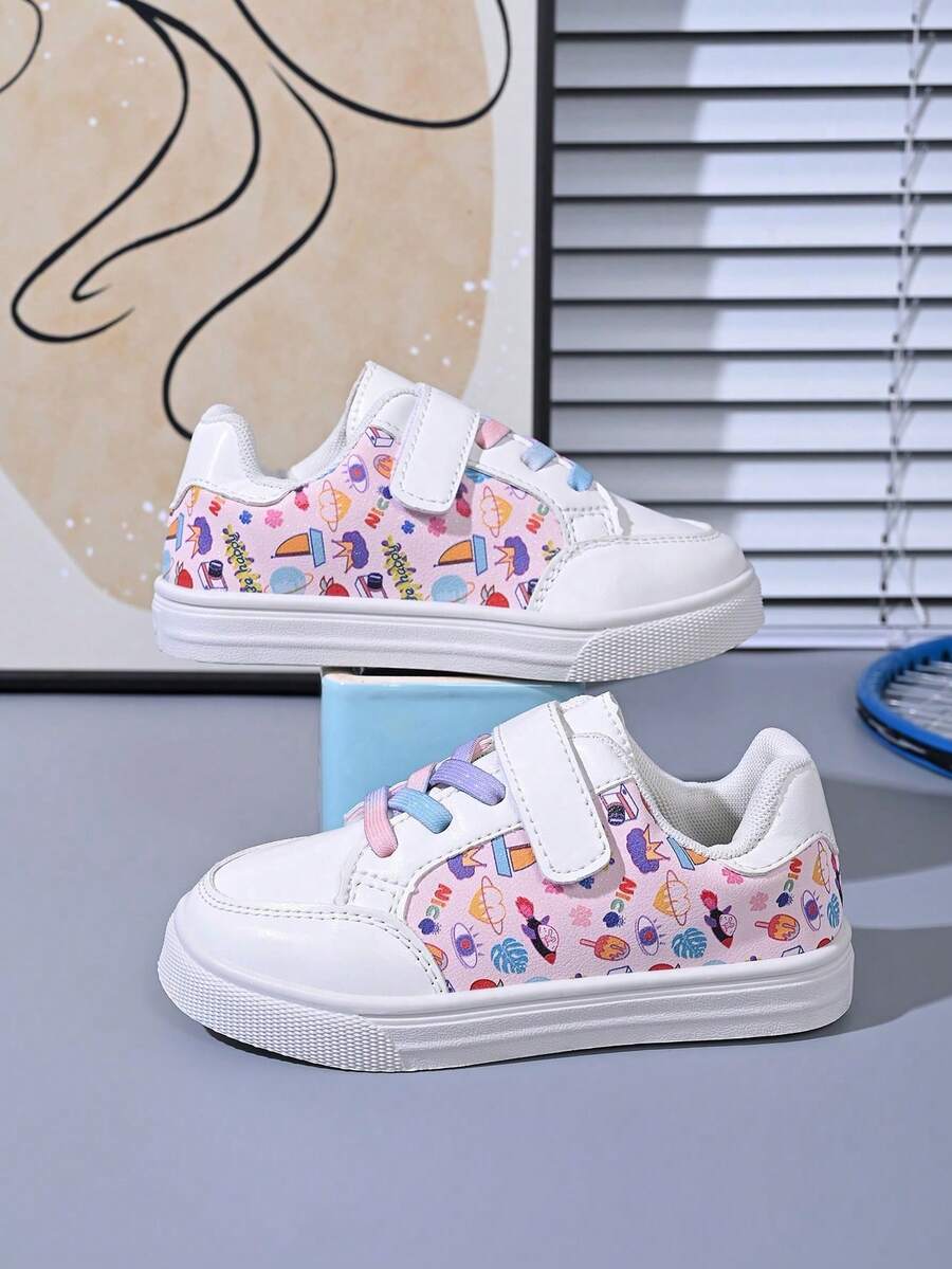 Children's Fashion Casual Sports Skate Shoes, Lightweight Thin Sole - Pink - View 1