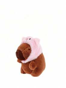 4.7 Inch Soft Capybara Plush Keychain Doll, Realistic Cute Capybara Plush Doll, Soft Fabric Durable, Pink Capybara Stuffed Doll, Children's Party Favor, Birthday Decoration, Daily Gift Surprise Choice - Multicolor - View 13