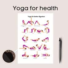 6pcs Yoga Practice Poster Set, Multiple Different Themes Yoga Poses Yoga Guide, Yoga Fitness, Weight Loss And Body Shaping Exercise, Fitness Workout, Yoga Gym Assistant, Pose Training, Yoga Enthusiasts, Yoga Auxiliary Tools, Suitable For Different People, Fitness Poster, Suitable For Room And Office Decoration - Multicolor - View 13