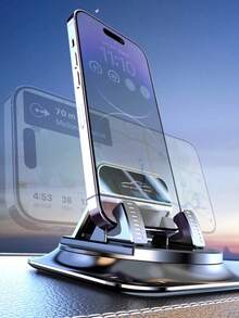1pc 360° Rotating Dashboard Phone Holder, Nano Gel Base Enhanced Grip, Auto Lock Prevents Overheating, Car Phone Mount, Car Accessories, Car Interior Essentials, Men's/Women's Car Accessories - A - View 8