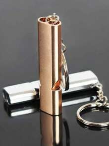 Dual-Hole High-Frequency Aluminum Alloy Whistle, Outdoor Survival Dual-Tube High-Pitch High-Frequency Rescue Whistle, Super Loud Pigeon Training Referee Whistle, Camping Keychain Whistle, Hiking Exploration Emergency Distress Signal, High Decibel, Portable, Outdoor, Climbing, Training, Back To School, Gift - View 5