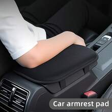 Premium Black Thickened Car Armrest Pad, Ultra-Soft And Comfortable, Essential For Road Trips. This Soft And Comfortable Armrest Pad Provides A Great Driving Experience, Relaxes Arms, And Is Easy To Install. Suitable For Rear-Opening Armrest Boxes - Multicolor - View 4